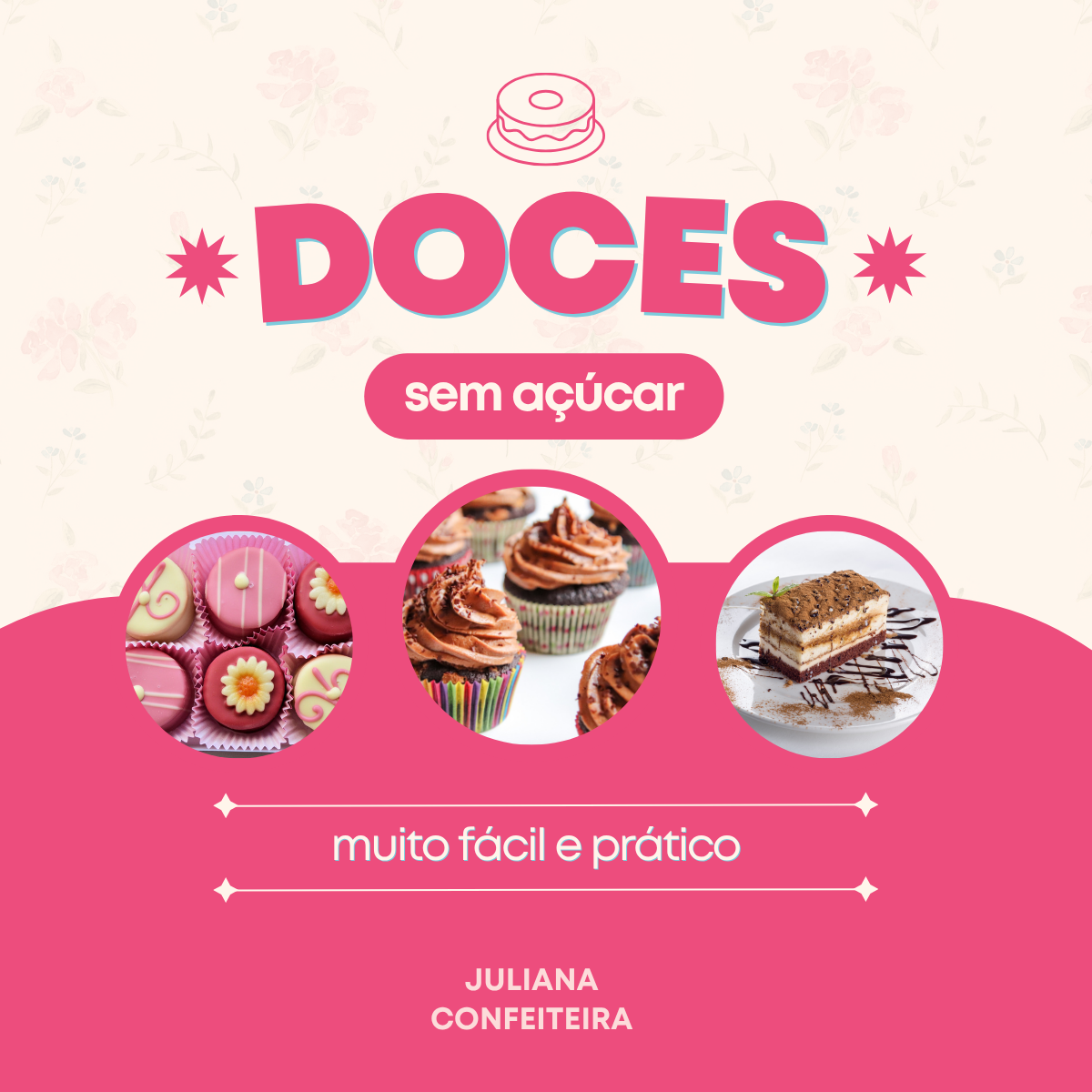 E-book Doces Sem Açúcar com fundo